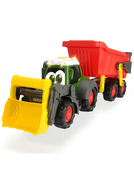 Tractor Dickie Toys Happy Farm cu remorca,S203819002