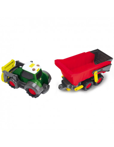 Tractor Dickie Toys Happy Farm cu remorca,S203819002