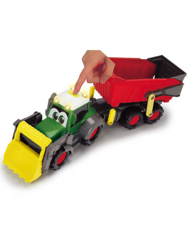 Tractor Dickie Toys Happy Farm cu remorca,S203819002