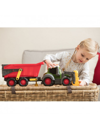 Tractor Dickie Toys Happy Farm cu remorca,S203819002