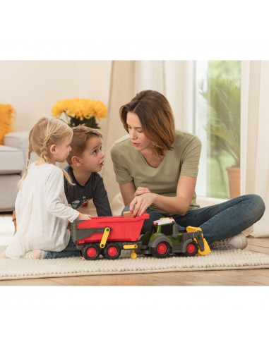 Tractor Dickie Toys Happy Farm cu remorca,S203819002