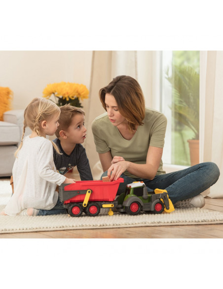 Tractor Dickie Toys Happy Farm cu remorca,S203819002