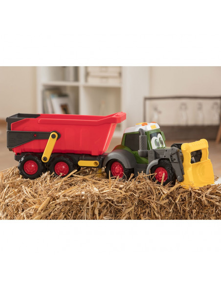 Tractor Dickie Toys Happy Farm cu remorca,S203819002
