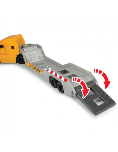 Camion Dickie Toys Mack Volvo Micro Builder cu remorca Camion Dickie Toys Mack Volvo Micro Builder cu remorca