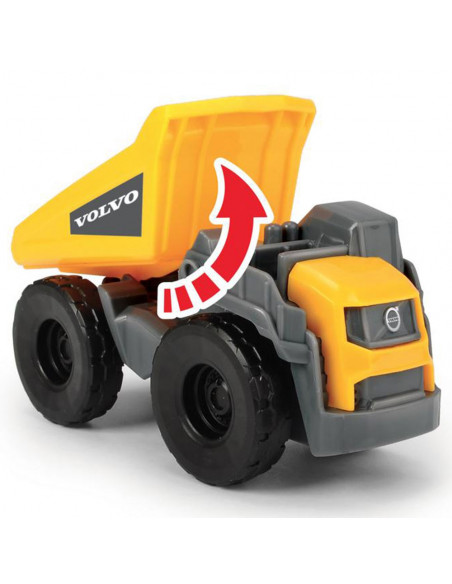 Camion Dickie Toys Mack Volvo Micro Builder cu remorca Camion Dickie Toys Mack Volvo Micro Builder cu remorca