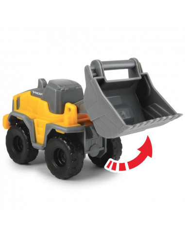 Camion Dickie Toys Mack Volvo Micro Builder cu remorca Camion Dickie Toys Mack Volvo Micro Builder cu remorca