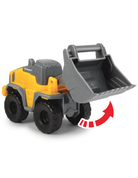 Camion Dickie Toys Mack Volvo Micro Builder cu remorca Camion Dickie Toys Mack Volvo Micro Builder cu remorca