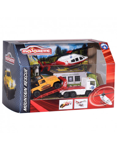 Set Majorette Diorama Mountain Rescue cu 2 masinute, 1