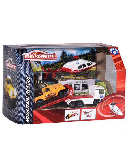 Set Majorette Diorama Mountain Rescue cu 2 masinute, 1