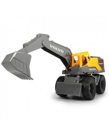 Camion Dickie Toys Mack Volvo Heavy Loader Truck cu remorca