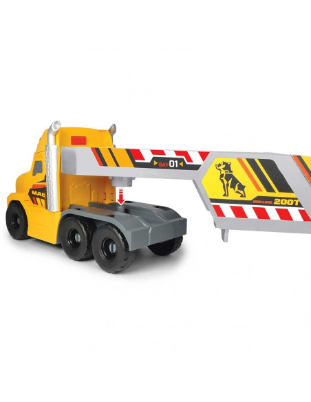 Camion Dickie Toys Mack Volvo Heavy Loader Truck cu remorca