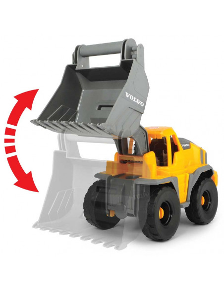 Camion Dickie Toys Mack Volvo Heavy Loader Truck cu remorca