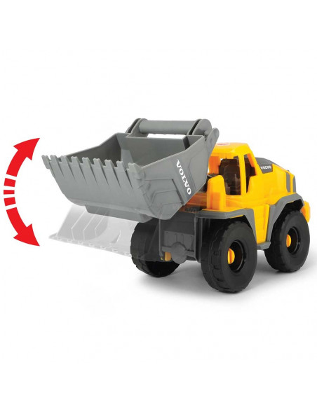 Camion Dickie Toys Mack Volvo Heavy Loader Truck cu remorca