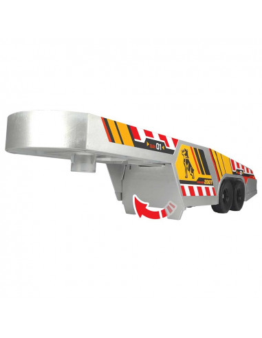 Camion Dickie Toys Mack Volvo Heavy Loader Truck cu remorca