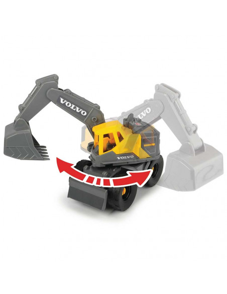 Camion Dickie Toys Mack Volvo Heavy Loader Truck cu remorca