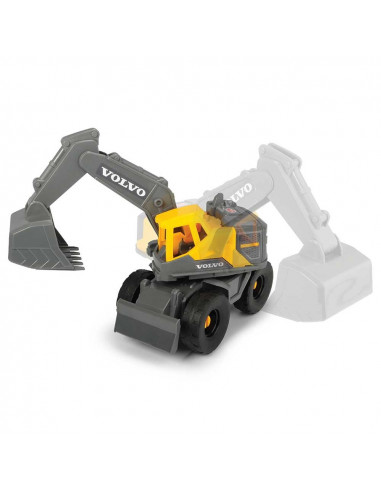 Camion Dickie Toys Mack Volvo Heavy Loader Truck cu remorca