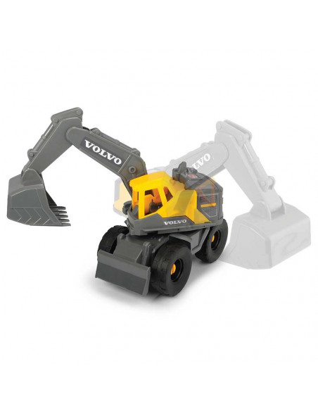 Camion Dickie Toys Mack Volvo Heavy Loader Truck cu remorca