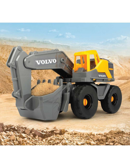 Camion Dickie Toys Mack Volvo Heavy Loader Truck cu remorca