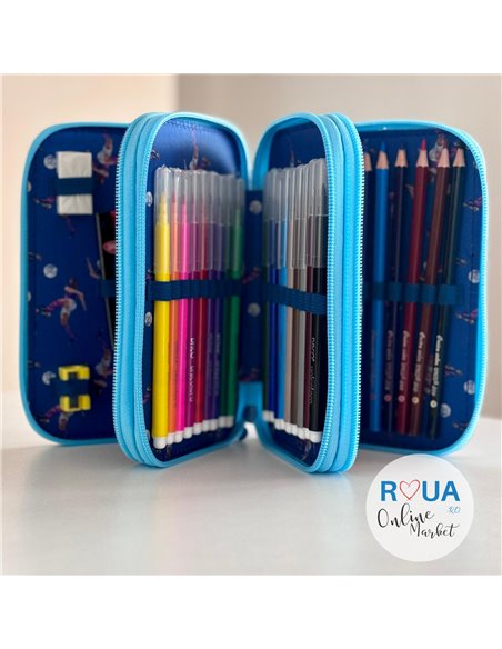 Penar echipat cu 3 fermoare PE3015E Daco, Kick the ball