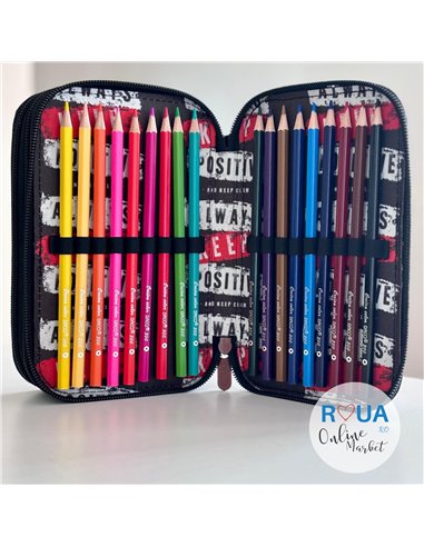 Penar echipat cu 3 fermoare PE3014E Daco, Keep positive