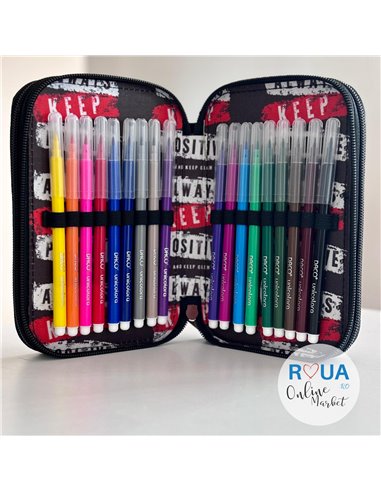 Penar echipat cu 3 fermoare PE3014E Daco, Keep positive