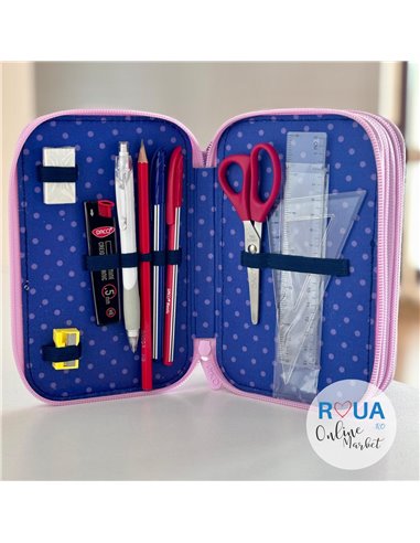 Penar echipat cu 3 fermoare PE3011E Daco, Girl Penar echipat cu 3 fermoare PE3011E Daco, Girl