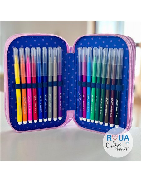 Penar echipat cu 3 fermoare PE3011E Daco, Girl Penar echipat cu 3 fermoare PE3011E Daco, Girl