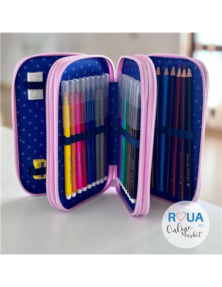 Penar echipat cu 3 fermoare PE3011E Daco, Girl Penar echipat cu 3 fermoare PE3011E Daco, Girl