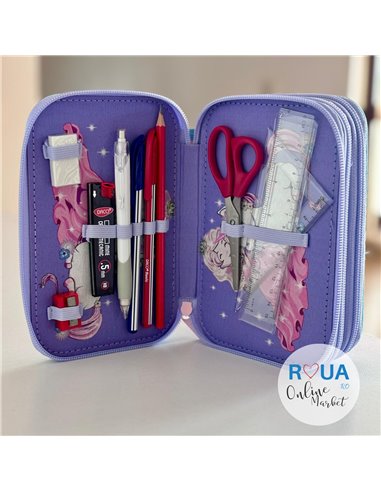 Penar echipat cu 3 fermoare PE3012E Daco, Princess