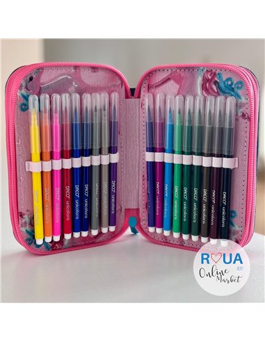 Penar echipat cu 3 fermoare PE3013E Daco, Unicorn