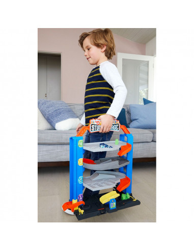 Jucarie Hot Wheels by Mattel City Garajul cu cascadorii cu 1