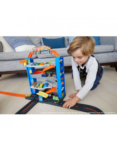 Jucarie Hot Wheels by Mattel City Garajul cu cascadorii cu 1