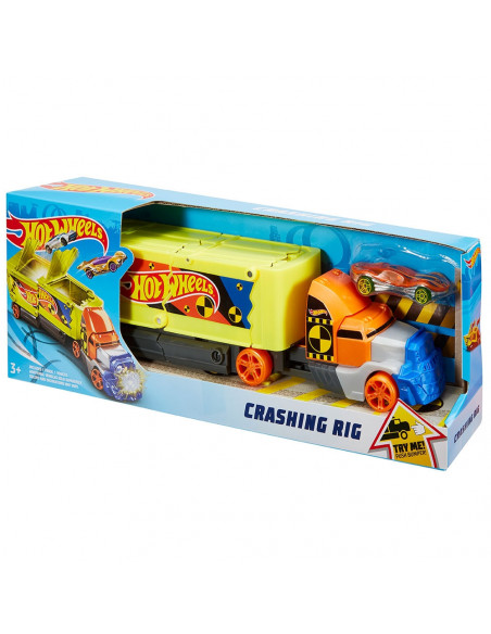 Set Hot Wheels by Mattel Camion coliziune cu 1 masinuta,MT-GCK39