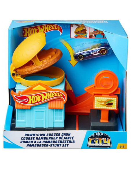 Pista de masini Hot Wheels by Mattel City Downtown Burger Dash