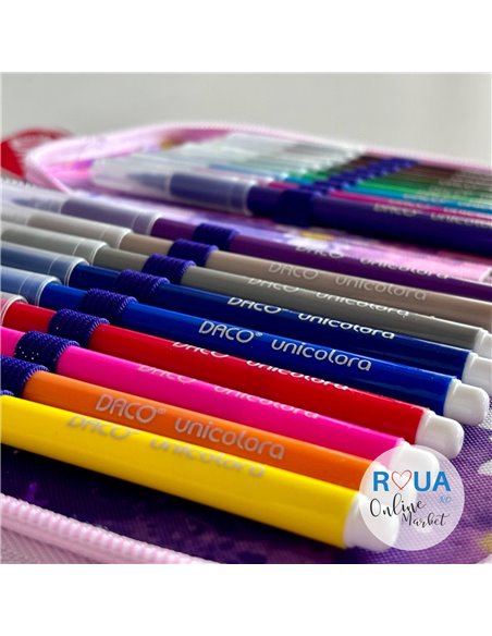 Penar echipat cu 2 fermoare PE263E Daco, Flowers