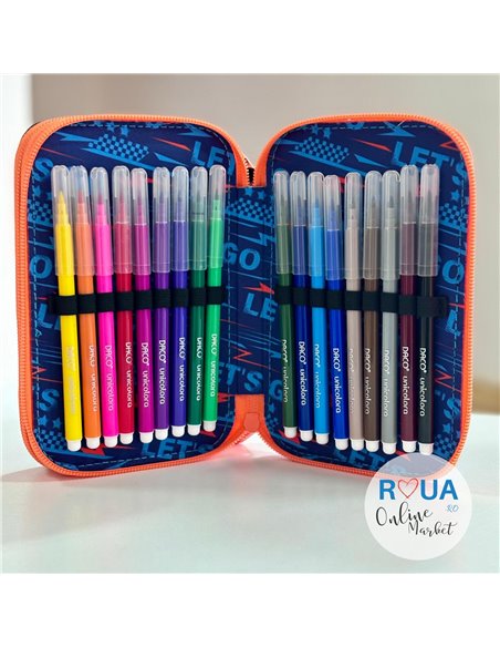 Penar echipat cu 2 fermoare PE269E Daco, Let's go