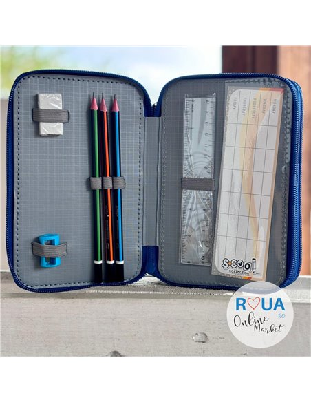 Penar echipat S-COOL SC2458, 3 fermoare, 39 piese, Let's do it