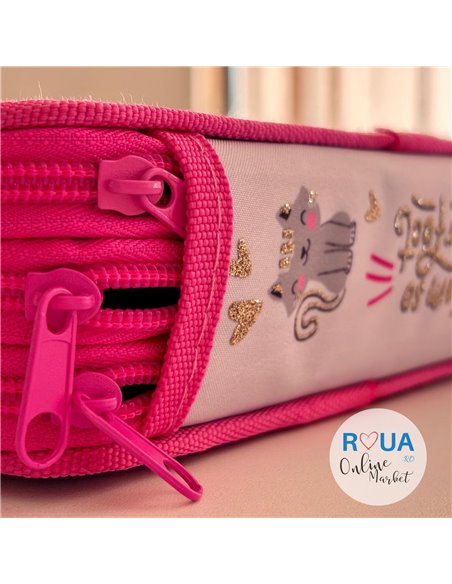 Penar echipat S-COOL SC2456, 3 fermoare, 39 piese, I am so purrfect