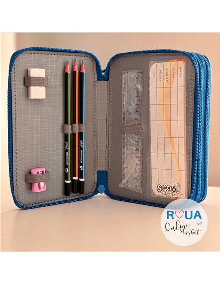 Penar echipat S-COOL SC2454, 3 fermoare, 39 piese, Dream big