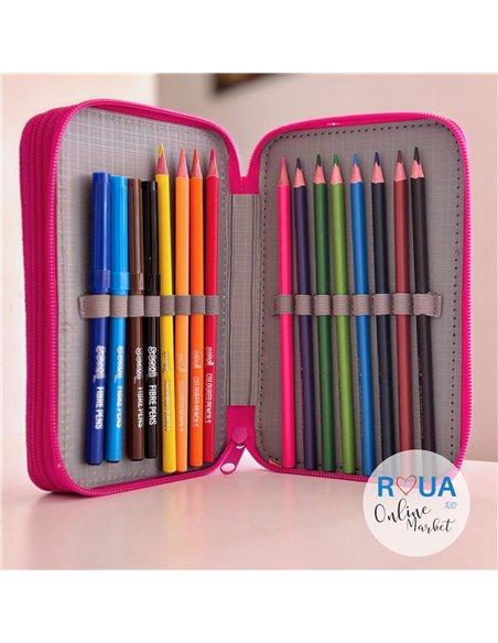 Penar echipat S-COOL SC2446, 2 fermoare, 29 piese, Unicorn