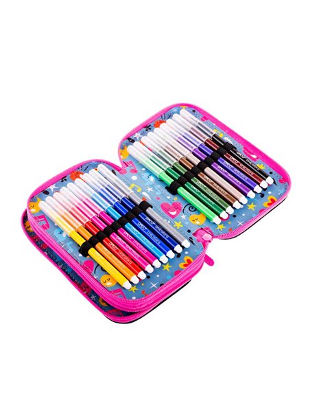 Penar echipat cu 2 fermoare PE259E Daco, Inimioare