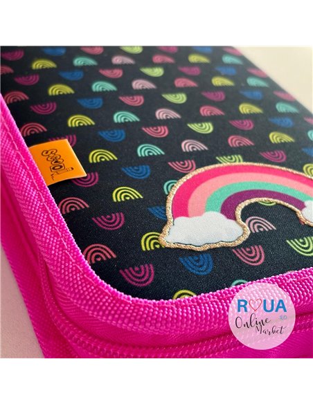 Penar echipat S-COOL SC2433, 1 fermoar, 32 piese, Curcubeu