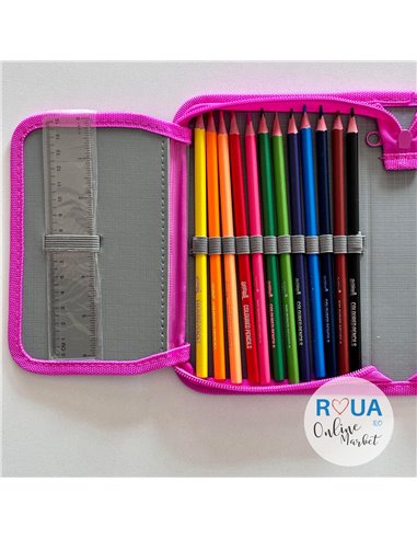 Penar echipat S-COOL SC2433, 1 fermoar, 32 piese, Curcubeu