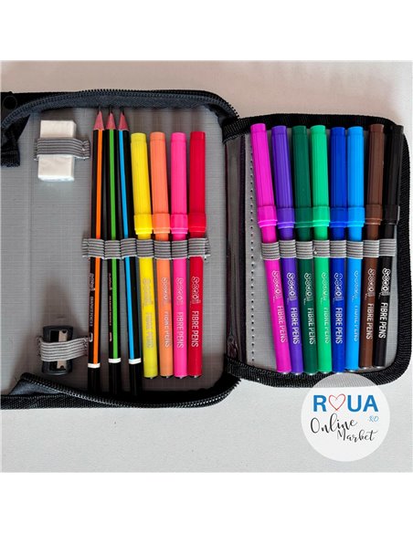 Penar echipat S-COOL SC2445, 1 fermoar, 32 piese, Basketball Penar echipat S-COOL SC2445, 1 fermoar, 32 piese, Basketball