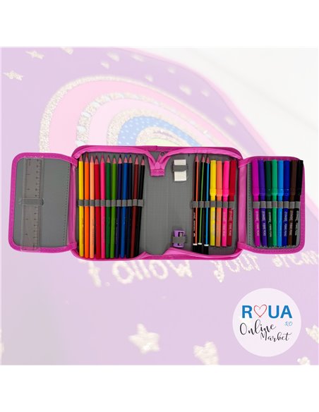 Penar echipat S-COOL SC2432, 1 fermoar, 32 piese, Follow your dreams Penar echipat S-COOL SC2432, 1 fermoar, 32 piese, Follow your dreams