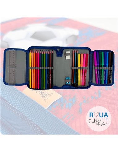 Penar echipat S-COOL SC2442, 1 fermoar, 32 piese, Football