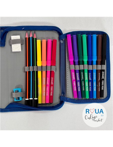 Penar echipat S-COOL SC2442, 1 fermoar, 32 piese, Football