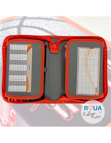 Penar echipat S-COOL SC2439, 1 fermoar, 32 piese, Basketball Penar echipat S-COOL SC2439, 1 fermoar, 32 piese, Basketball