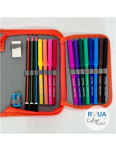 Penar echipat S-COOL SC2439, 1 fermoar, 32 piese, Basketball Penar echipat S-COOL SC2439, 1 fermoar, 32 piese, Basketball