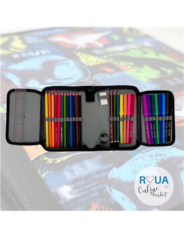 Penar echipat S-COOL SC2438, 1 fermoar, 32 piese, Dinosaurs